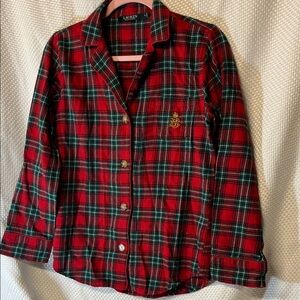Green label Lauren Red Plaid Button-Up pajamas